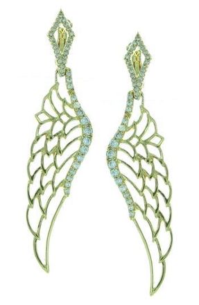 Olivia Welles Angel Wing Earrings in Gold /Clear at Nordstrom Rack