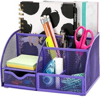 OEM Organizador De Escritorio Tuserxln - Portal&aacute;pices - Organizador Multifuncional - Metal - Morado