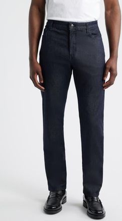 Canali Comfort Straight Leg Jeans in Navy at Nordstrom, Size 60
