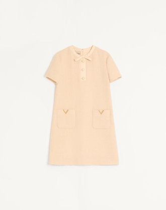 Valentino Short Dress in Curly Wool Wo