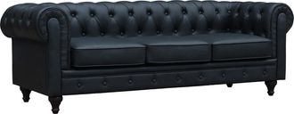 Habitat et Jardin Sof&aacute; Chesterfield aliza 3 Plazas - Negro