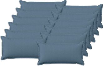 vidaXL Cuscino Con Cuscino Houten 12 Pz Blu Jeans Lino Vidaxl