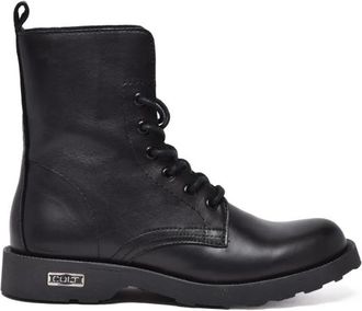 Cult Schoenen, Dames, Zwart, 38 EU, Leer, Anfibio Veterlaarzen