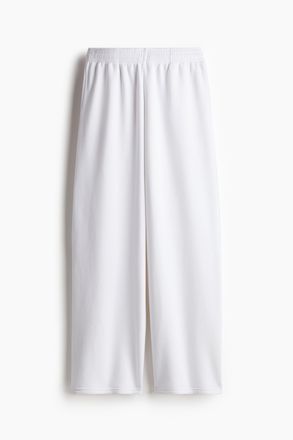 H&M Weite Joggpants - White