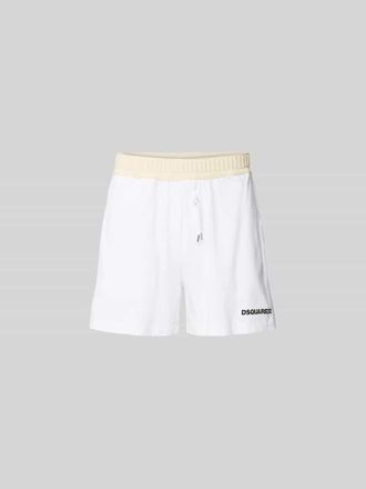 Dsquared2 Shorts mit Label-Detail in Weiss, Gr&ouml;&szlig;e L