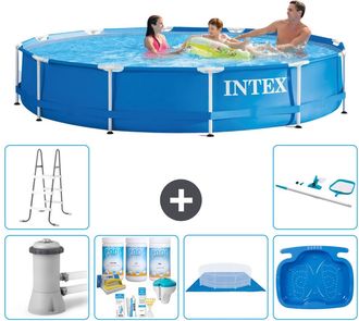 Intex Piscina Con Estructura Redonda - 366x76 Cm - 8-piezas S21031