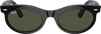 Ray-Ban WAYFARER OVAL Green Oval Unisex Sunglasses RB2242 901/31 50