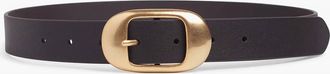 Favorite Daughter The Skinny Jean Belt In Dark Brown/antique Gold