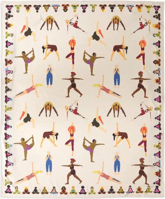 Amap&ocirc; yoga pose graphic scarf - women - Polyester - One Size - Neutrals