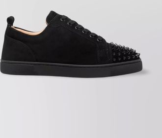 Christian Louboutin leather panelled studded low-top sneakers