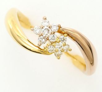C&A Pink Gold Yellow Gold Yellow Gold (18K) Pink Gold (18K) Band Ring (Pre-Owned)