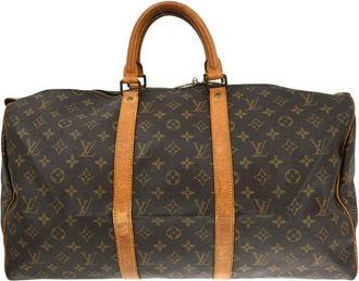 Louis Vuitton Pre-owned Weekend Bags, female, Brown, Size: ONE SIZE Pre-owned Vintage Monogram Keepall Travel Bag