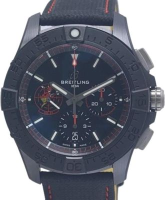 Breitling Pre-owned Polshorloge - Heren - Vintage Horloges - Zwart - ONE Size - Leer - Vintage