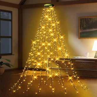 OEM Guirlande Lumineuse Sapin De No&euml;l - 2 M - 16 Branches - 400 Led Blanc Chaud - 8 Modes - Ip65 - Int&eacute;rieur Ext&eacute;rieur