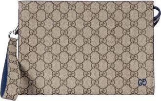 Gucci Pouch With GG Detail Beige Ebony Supreme 768255-FACQC-9751