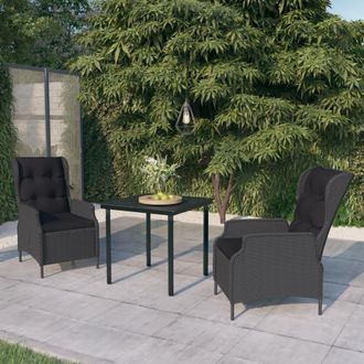 vidaXL Juego De Comedor De Jard&iacute;n 3 Piezas Gris Oscuro Vidaxl