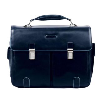 Piquadro Laptop Bags & Cases, male, Blue, Size: ONE SIZE Blue Square Briefcase