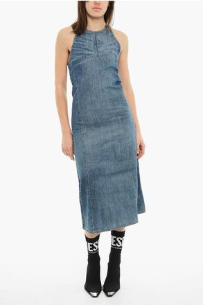 Diesel Denim Dress DE-DRAQUE-S Embellished with Rhinestones size S