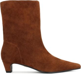 Kazar Elegante enkellaarsjes - Dames - Laarzen met Hak - Bruin - 37 EU - Leer - Schoenen