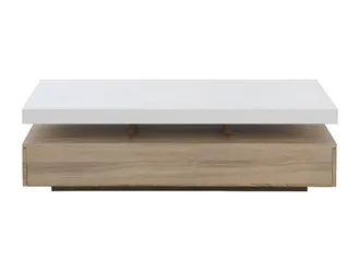 VENTE-UNIQUE.COM Mesa de centro madera color natural claro, blanco