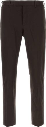 Pantaloni Torino Brown stretch cotton pant