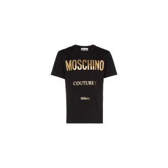 Moschino T-Shirts, male, Black, Size: XL Couture Logo Graphic Tee