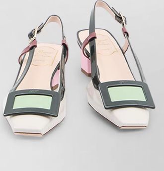 Roger Vivier leather belle vivier slingback pumps