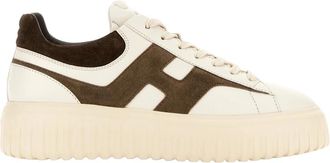 Hogan H Stripes Sneakers - Heren - Sneakers - Beige - 42 1/2 EU - Leer - Schoenen
