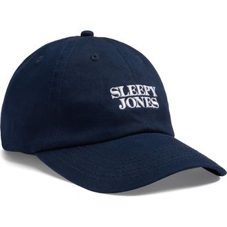 Sleepy Jones Logo Baseball Hat in Navy at Nordstrom