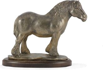 OEM Caballo Belga: Estatuilla Con Un Caballo, Silueta De Un Caballo Sobre Madera, Prestigioso Premio En El Concurso De Marcas Art-dog