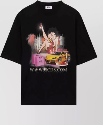 GCDS betty boop heavy jersey crew t shirt