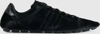Gucci Mens Sneaker With Driver Sole, Black, Leather