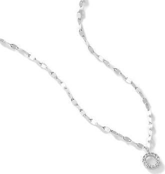 Lana Jewelry 14K Gold Open Circle Diamond Pendant Necklace in White Gold at Nordstrom, Size 16