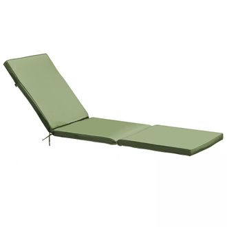 Oviala Coussin ba&ntilde;o de sol poli&eacute;ster verde cactus 186x53x5 cm