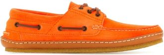 Saint Laurent Orange Suede Loafers