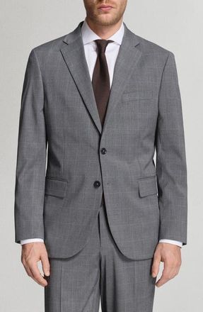 Mango London Regular Fit Navy Blazer in Grey at Nordstrom, Size 38