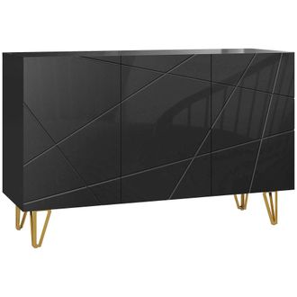 HOMCOM Aparador 120x40x75 cm negro
