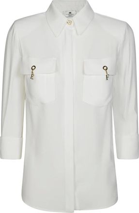 Elisabetta Franchi Mujer, Blusas y Camisas, Blanco, Talla: XS