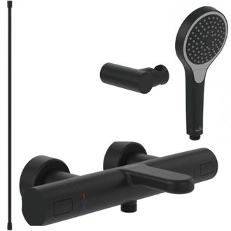 Villeroy & Boch Villeroy&boch - Pack Mezclador Termost&aacute;tico De Ba&ntilde;era Villeroy Et Boch Universal Grifer&iacute;a Redondo Negro Mate Con Set