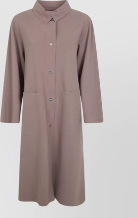 Herno mid length coat collared neck large pockets