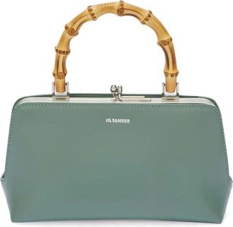 Jil Sander mini Goji Bamboo leather tote bag - women - Calf Leather - One Size - Green