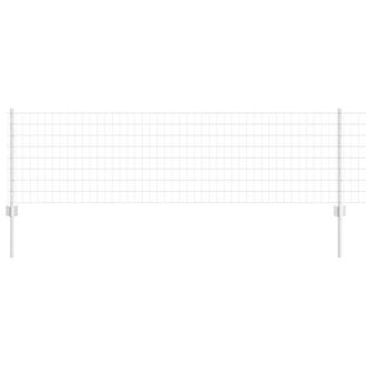 Berkfield Home Euro Fence with 11 U Posts Silver 0, 6x25 m Steel