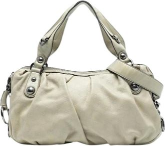 Gucci Pre-owned Handbags, female, Beige, Size: ONE SIZE Pre-owned Vintage Leather Handbag