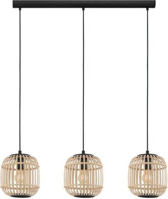 Eglo Eglo - Bordesley 3 Lamp Straight Bar Pendant Ceiling Light Black