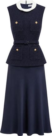 Self Portrait Occasion Kleedjes - Dames - Casual kleedjes - Blauw - XS - Kleedjes