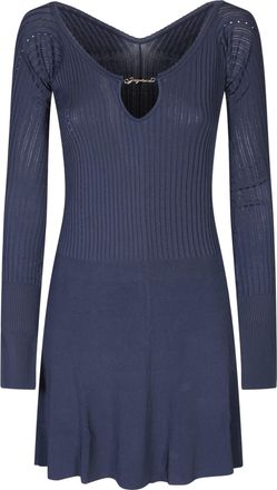 Jacquemus Long Sleeve Scalloped Mini Dress