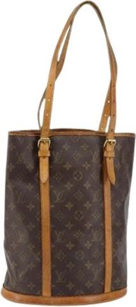 Louis Vuitton Pre-owned Vintage Canvas Bucket Bag - Dames - Vintage Tas - Bruin - ONE Size - Vintage