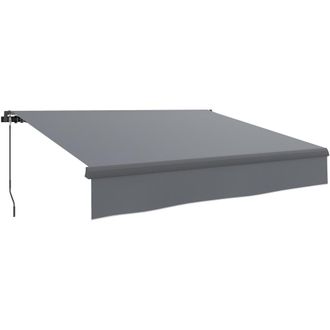 OUTSUNNY Toldo manual retr&aacute;ctil 295x200x400 cm gris