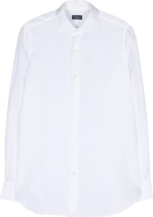 Finamore White Napoli cotton shirt