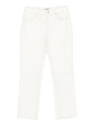 Cole Buxton cracked-finish trousers - White